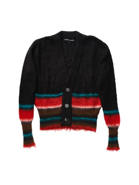 Edward Cuming Mohair Striped Cardigan Multi-Color