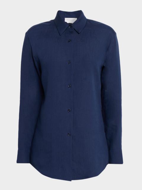 Reyes Button-Front Linen Shirt