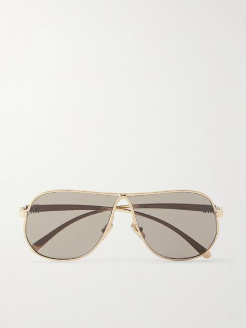 Aviator-style Gold-tone Sunglasses