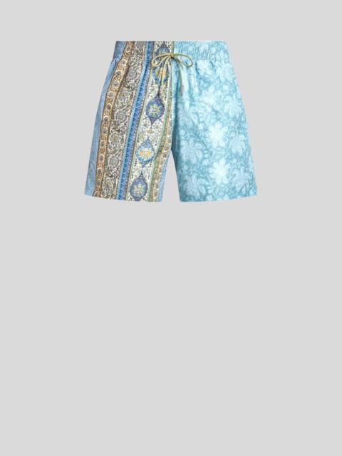DOUBLE-PATTERN SWIM SHORTS