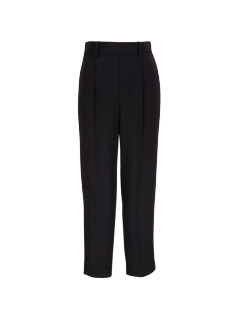 high-waist tapered-leg trousers