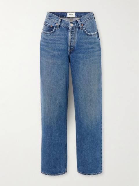 V Waist Baggy Mid-rise Straight-leg Jeans