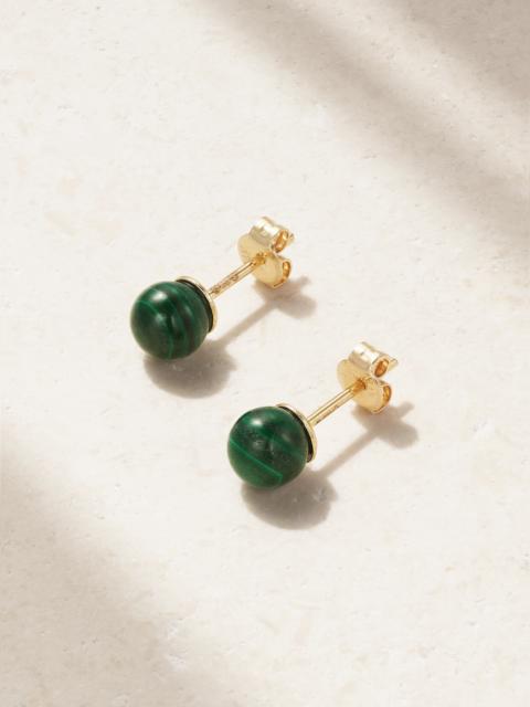 14-karat Gold Malachite Earrings