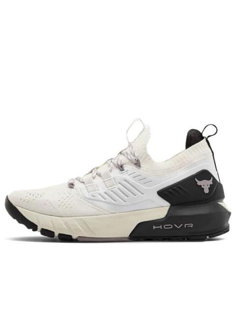 (WMNS) Under Armour Project Rock 3 Training Shoes White/Black 3023005-105