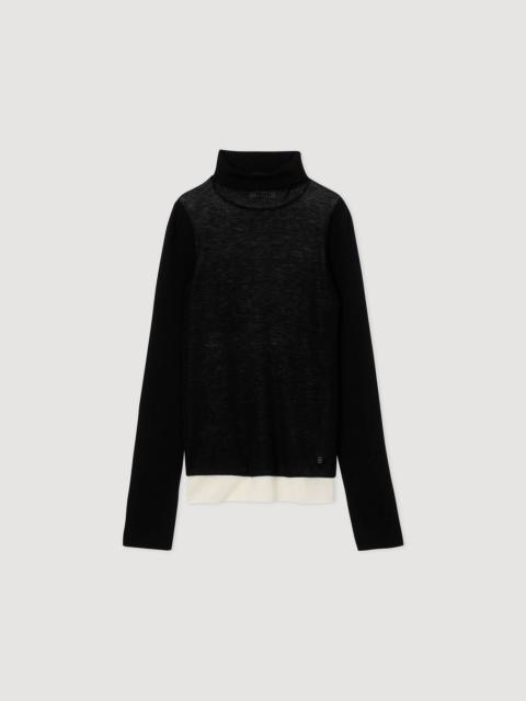 LAYERED TURTLENECK SWEATER