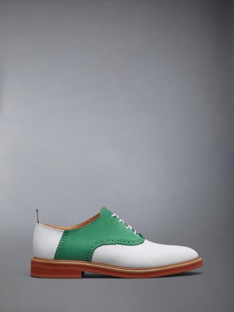 NUBUCK RUBBER SOLE SADDLE SHOE