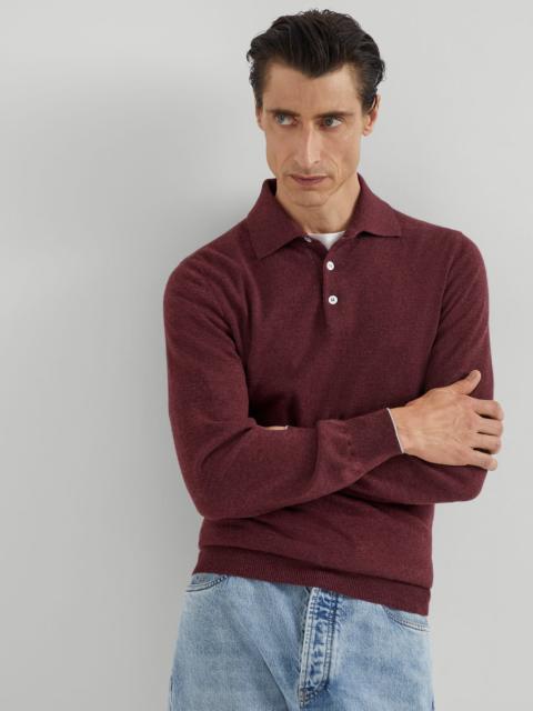 Cashmere polo-style sweater