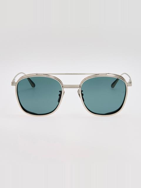 Varo Sunglasses in Green and White Gold