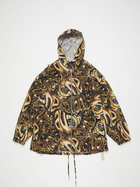 Hooded logo jacket - Black/gold