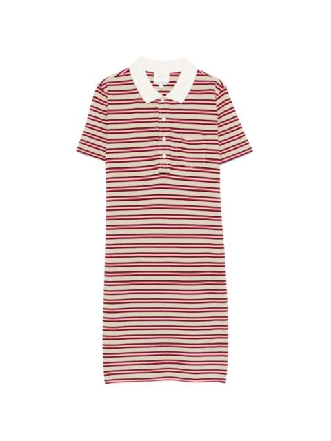 striped pocket mini dress