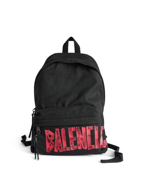 Men's Tape Type Backpack in Black/red