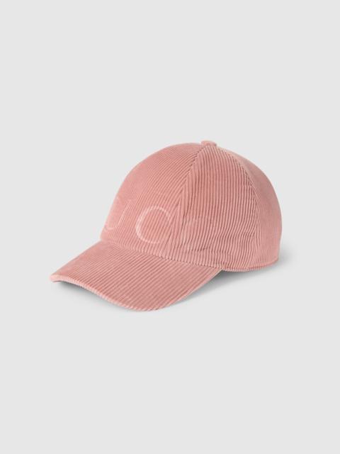 Corduroy baseball hat