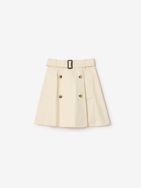 Gabardine Trench Mini Skirt