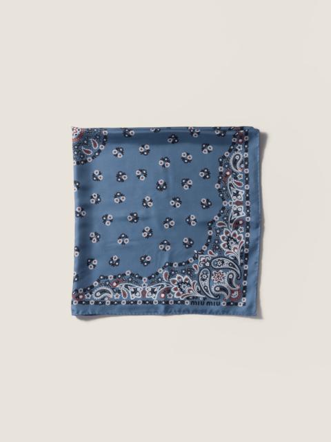 Printed silk scarf
