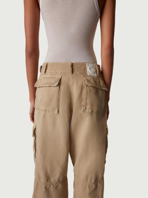 Canvas Wide Leg Cargo Pants