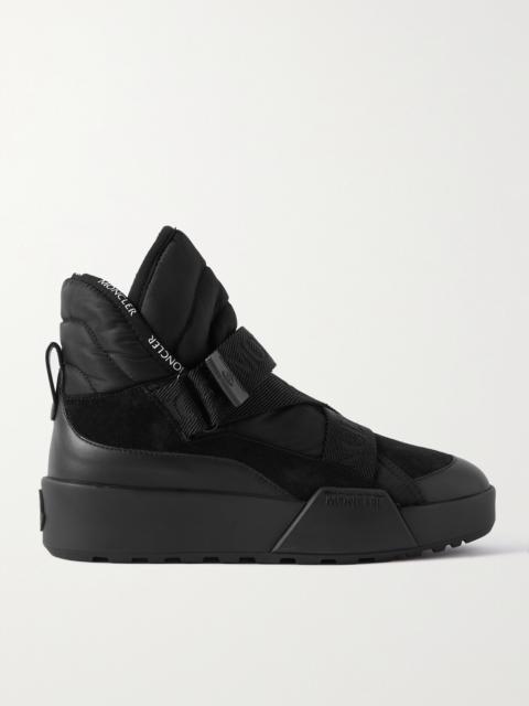 Cross Promyx Suede-trimmed Quilted Shell And Leather High-top Sneakers