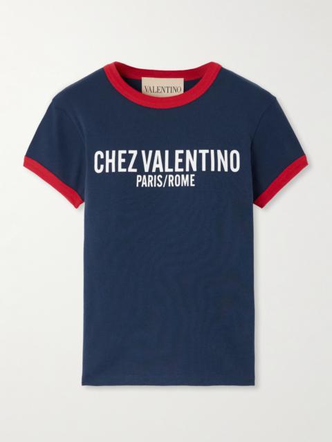 Chez Valentino Printed Cotton-jersey T-shirt
