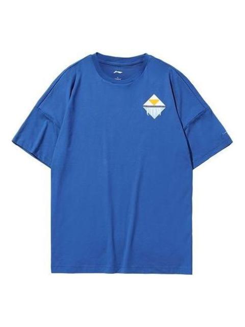 Li-Ning Counterflow Graphic T-shirt 'Blue' AHSQ352-3