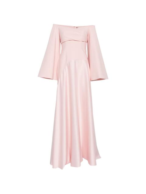 Rina flared-sleeve maxi dress