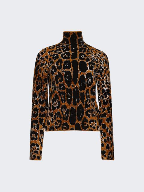 Leopard Sweater Noir And Multicolor