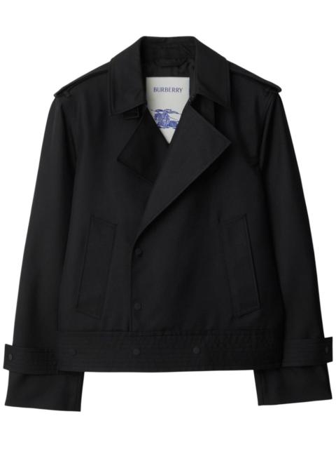 double-breasted trench-style jacket