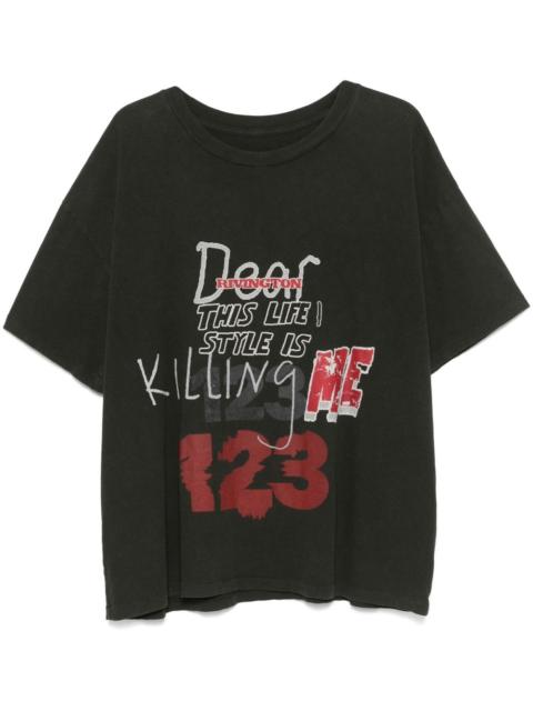 slogan-print T-shirt