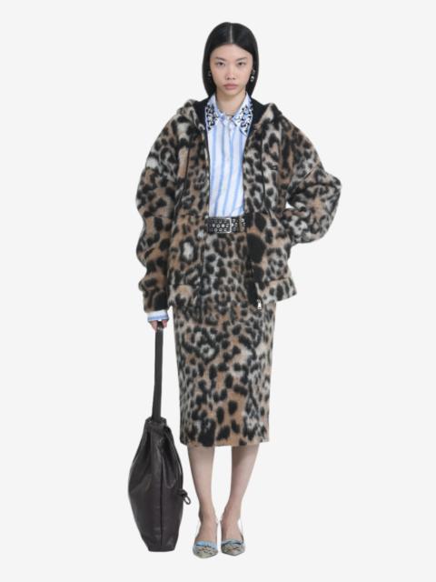 LEOPARD HOODED JACKET