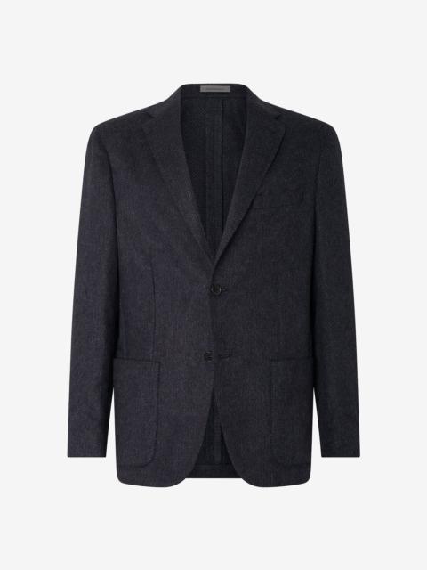 Blue unlined cashmere and silk jacket