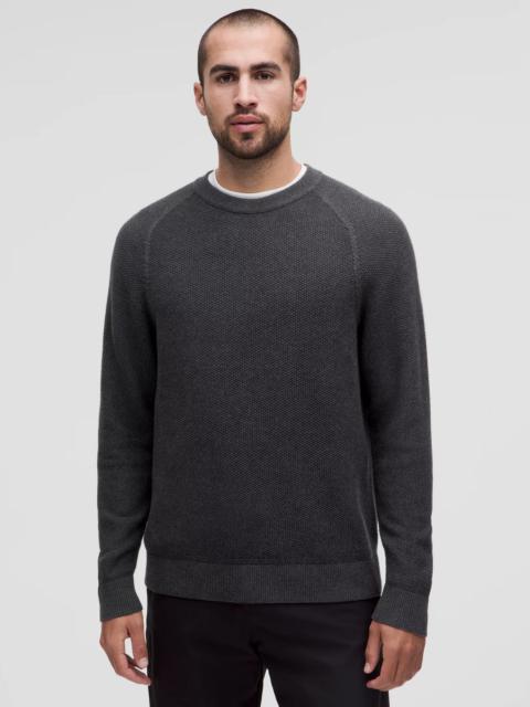 Textured Knit Crewneck Sweater