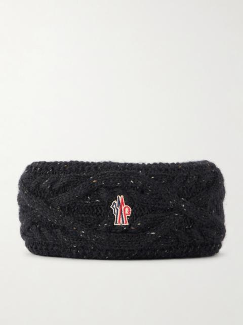 Logo-appliquéd Knitted Wool-blend Headband