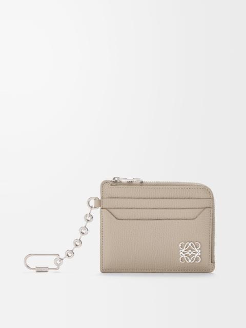 Anagram square coin cardholder in pebble grained calfskin