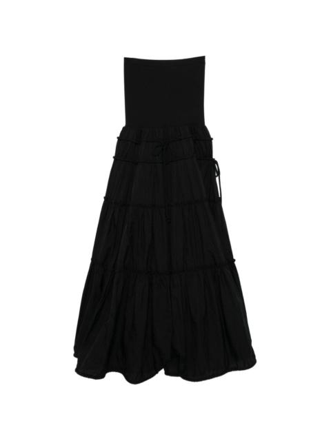 drawstring midi skirt