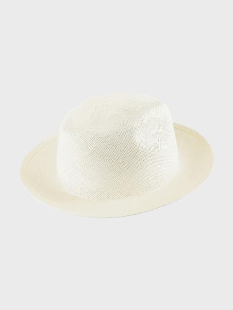 Unisex Natural Straw Panama Hat Solid