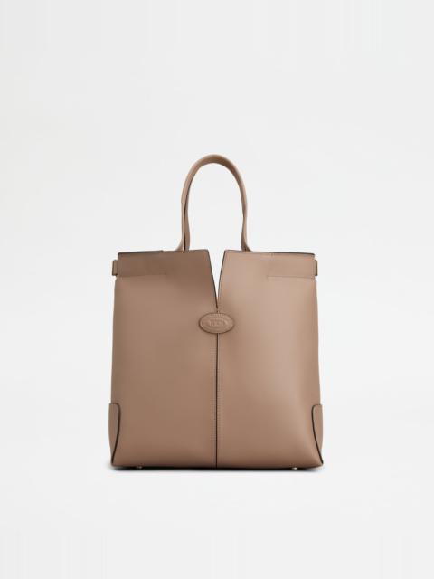 TOD'S DI BAG FOLIO IN LEATHER SMALL - BROWN