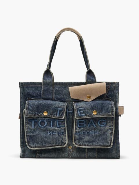 THE DENIM SUEDE LARGE CARGO TOTE BAG