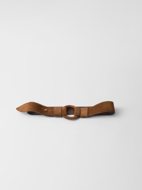 Suede belt