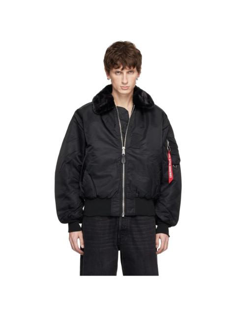 Black Alpha Industries Edition B-15 Flight Reversible Bomber Jacket