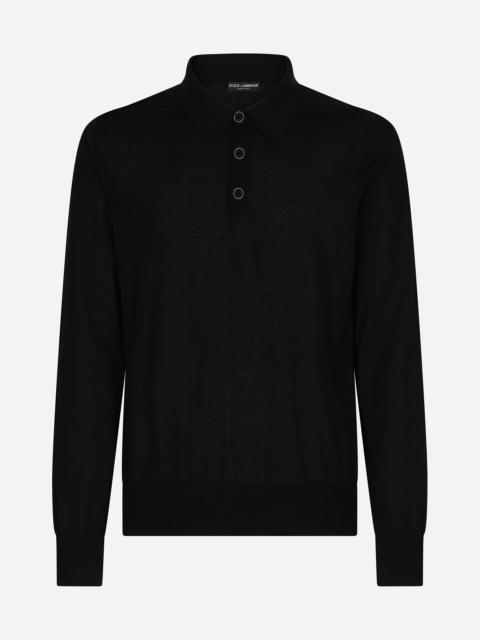 Extra-fine cashmere polo-shirt