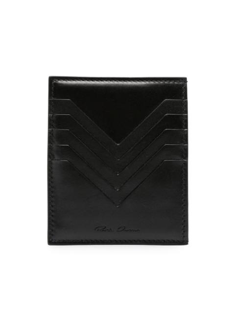 Square leather card holder