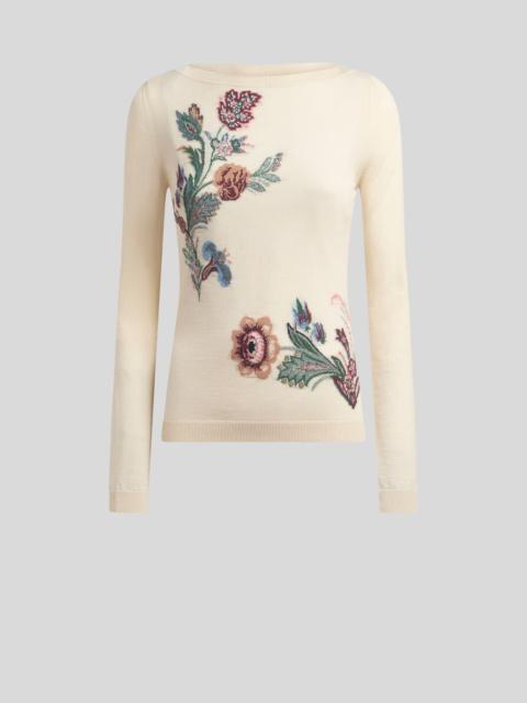 WOOL-BLEND JACQUARD SWEATER