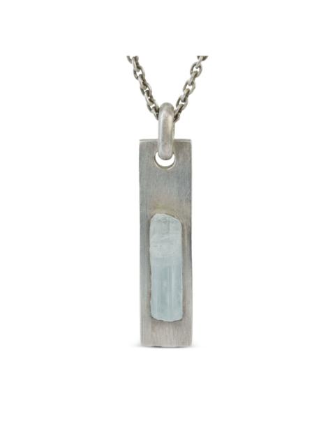 aquamarine plate necklace