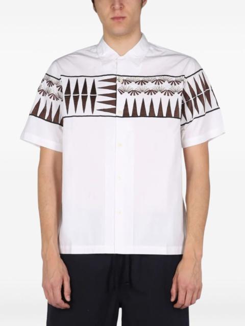 geometric-print shirt