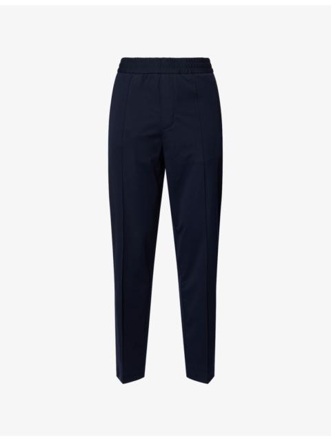 Tapered-Leg Stretch-Jersey Trousers