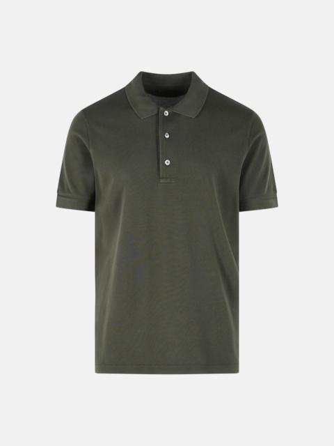 POLO SHIRT IN GREEN COTTON BLEND