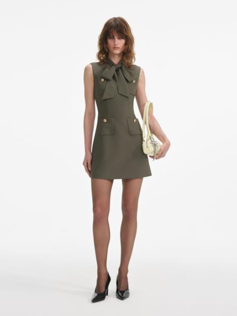 Khaki Twill Mini Dress