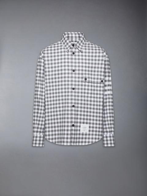 GINGHAM CHECK FLANNEL 4-BAR OVERSIZED SHIRT
