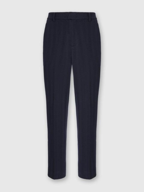 Straight Pants with Zigzag Pattern