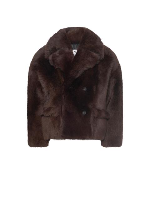 Hairy Shearling Leather  Caban