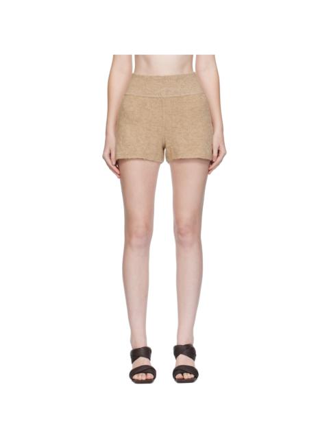 Beige Concordians Alpaca Knit Shorts