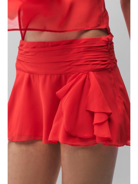 CHIFFON SLIT MINI SKIRT